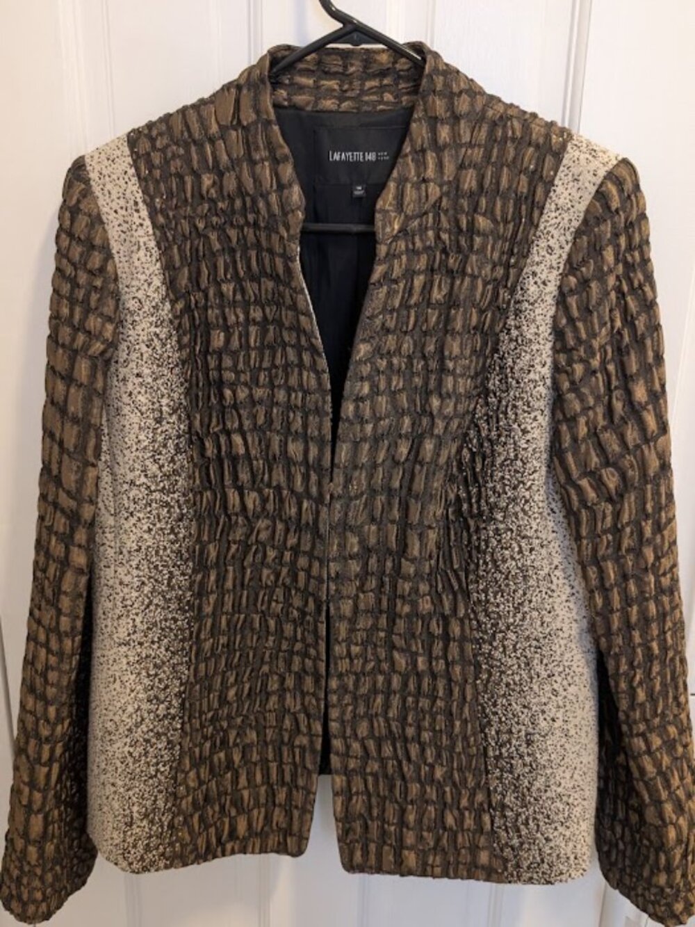 Lafayette 148 animal print suit jacket size 14
